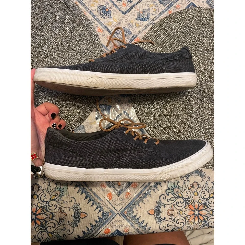 Sperry Top-Sider Mens Striper II CVO Washed Canvas Sneakers blue STS19611Size 12